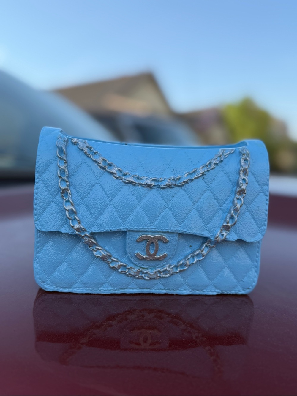 Beautiful handmade luxury purse planter
